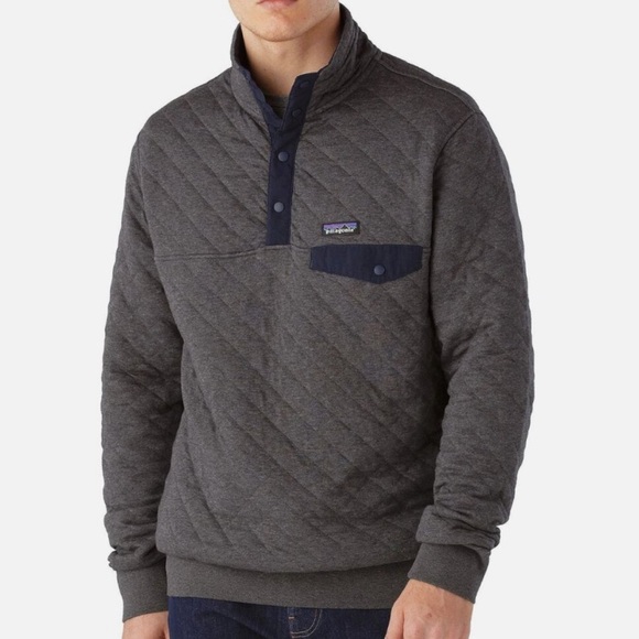 Patagonia Other - Patagonia Men's Organic Cotton Quilt Snap-T® Pullover Size XL Forge Grey